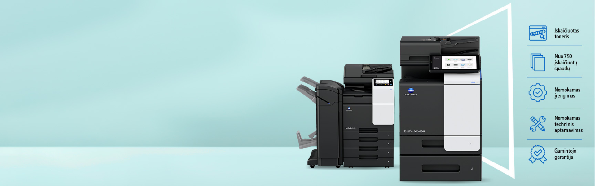 Turite Konica Minolta spausdintuvą tačiau neturite sutarties?