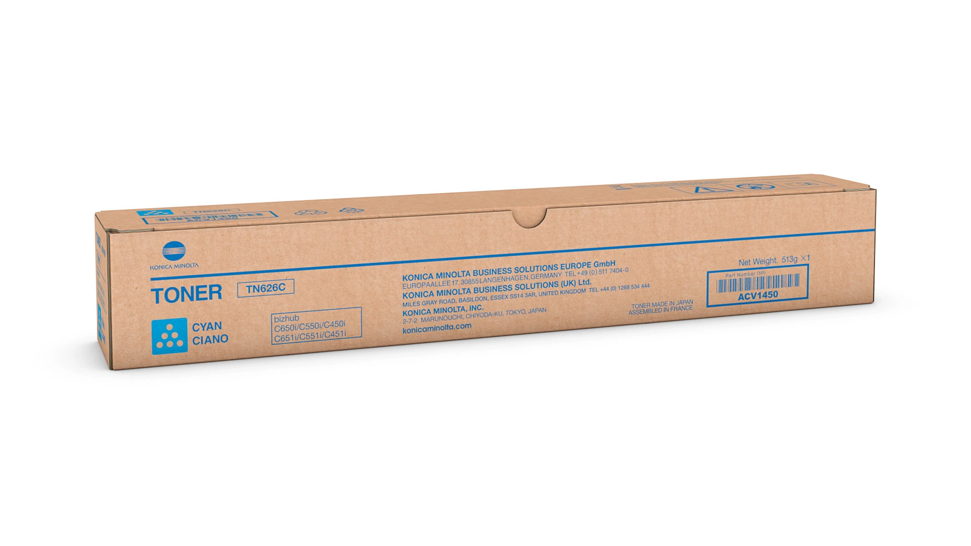 Toner Cyan for bizhub C450i, C550i, C650i, C451i, C555i, C651i